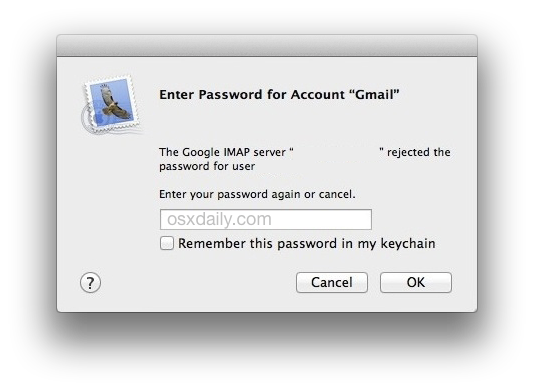 outlook for mac password problems